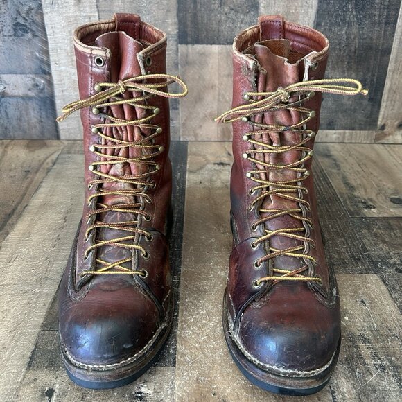 Wesco Logger Plain Toe Lace Up Work Boots Mens 10.5 D - Picture 6 of 12